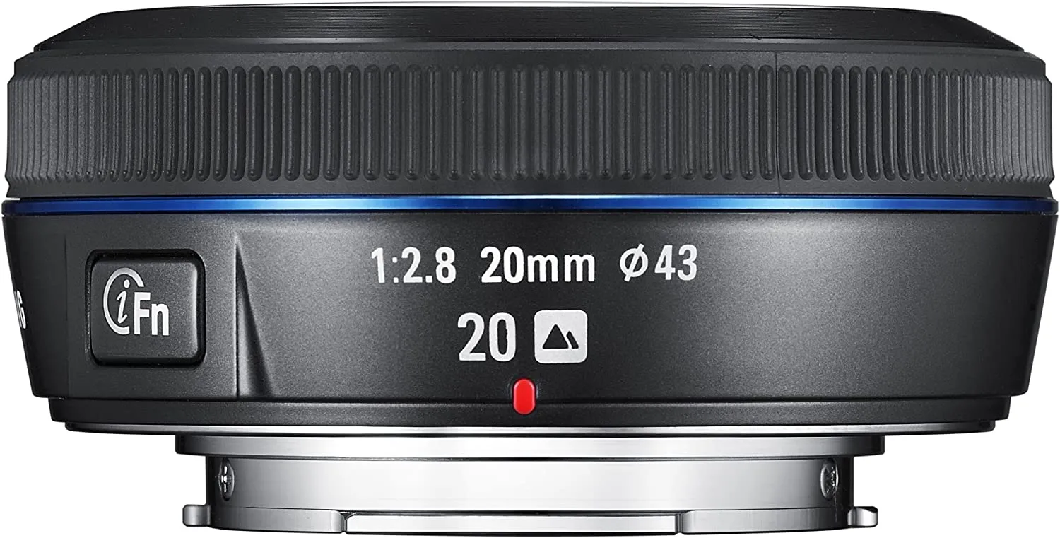 Samsung 20mm F/2.8 Wide Angle Lens For Samsung NX Cameras (Black) (EX-W20NB)