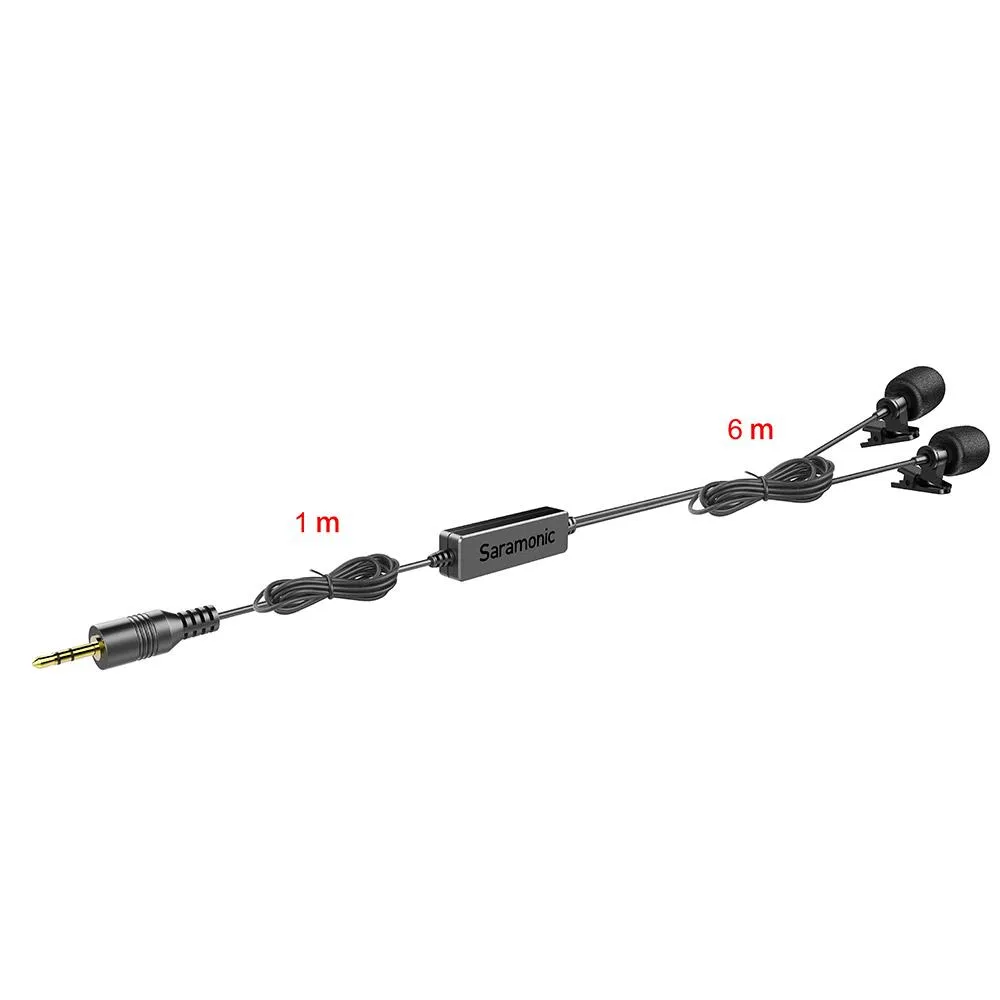 Saramonic LavMicro 2M Dual Lavalier Microphones for DSLRs, Mirrorless, Video Cameras, Smartphones, Tablets & more