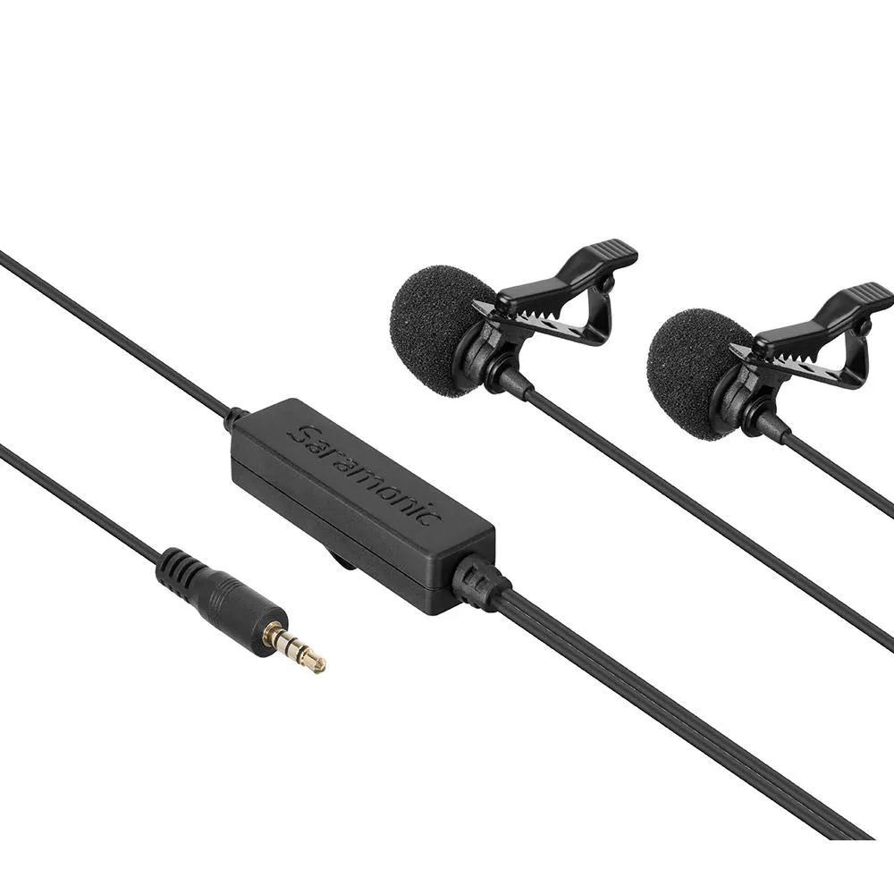 Saramonic LavMicro 2M Dual Lavalier Microphones for DSLRs, Mirrorless, Video Cameras, Smartphones, Tablets & more