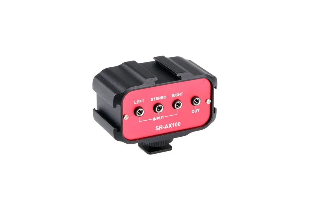 Saramonic SR-AX100 Battery-Free 2-Channel On-Camera 1/8” (3.5mm) Audio Mixer for DSLR, Mirrorless & Video Cameras