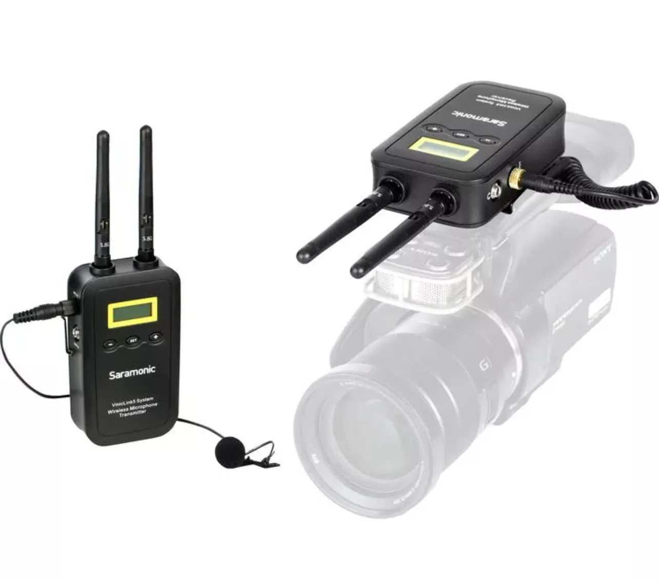 Saramonic VmicLink5 HiFi (TX5 RX5) 5.8GHz SHF Wireless Lavalier Microphone System- 1 Year Warranty