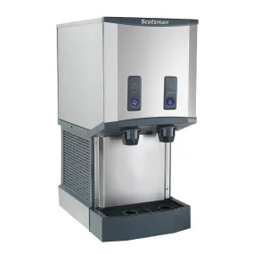 Scotsman HID312AB-1 16" Meridian Push-Button Air Cooled Countertop Nugget Ice Machine and Water Dispenser - 260 Lbs.