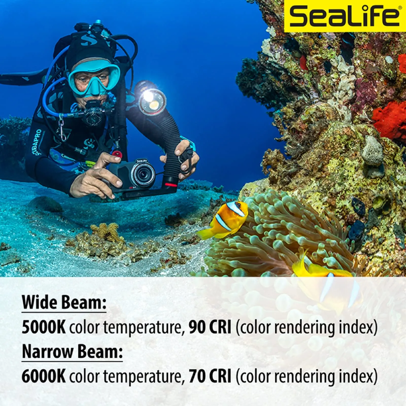 Sealife Sea Dragon 3000SF Pro Dual Beam Compact Underwater Photo-Video Light
