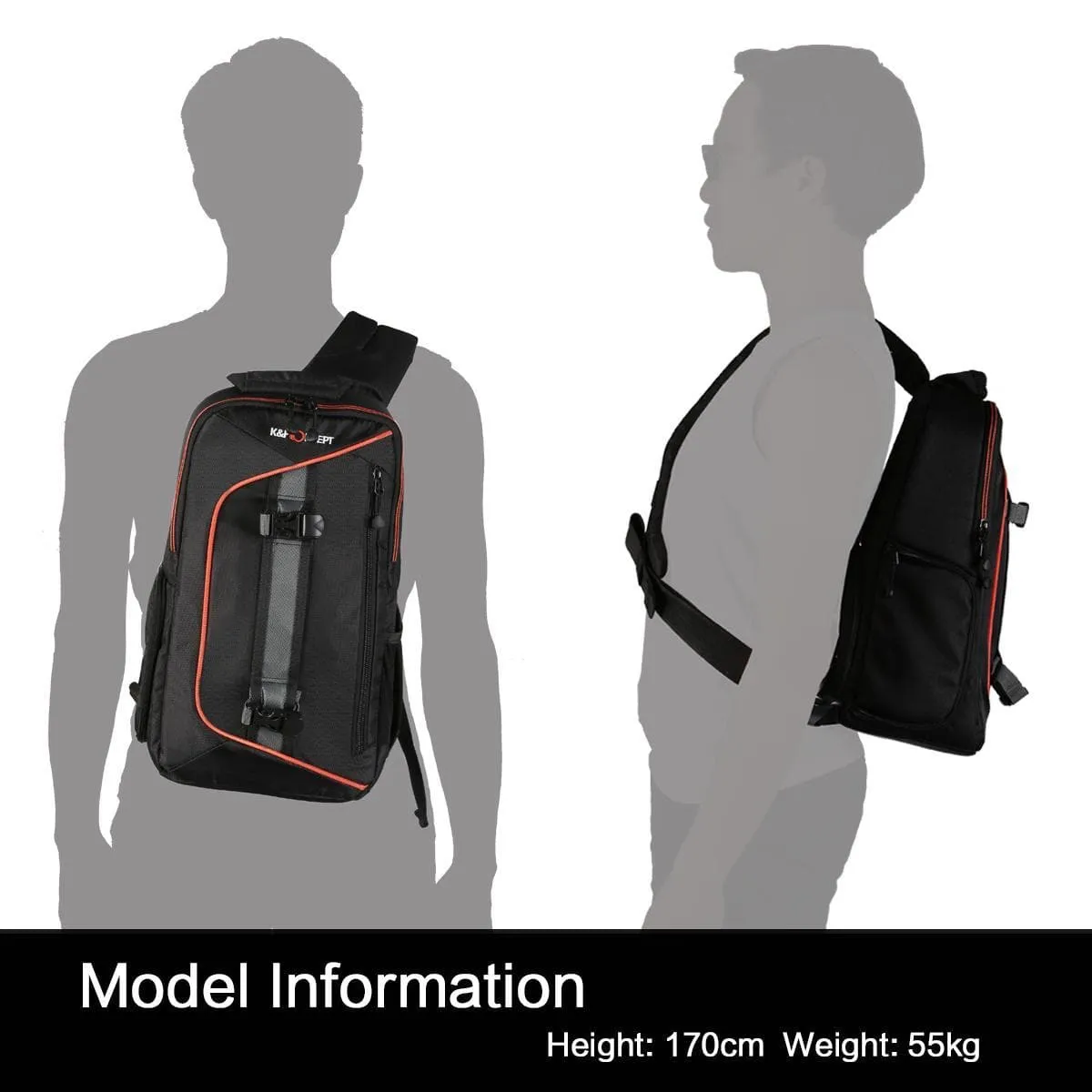 Sling Camera Bag Backpack for Travel Photography 9.06*5.51*14.57 inches