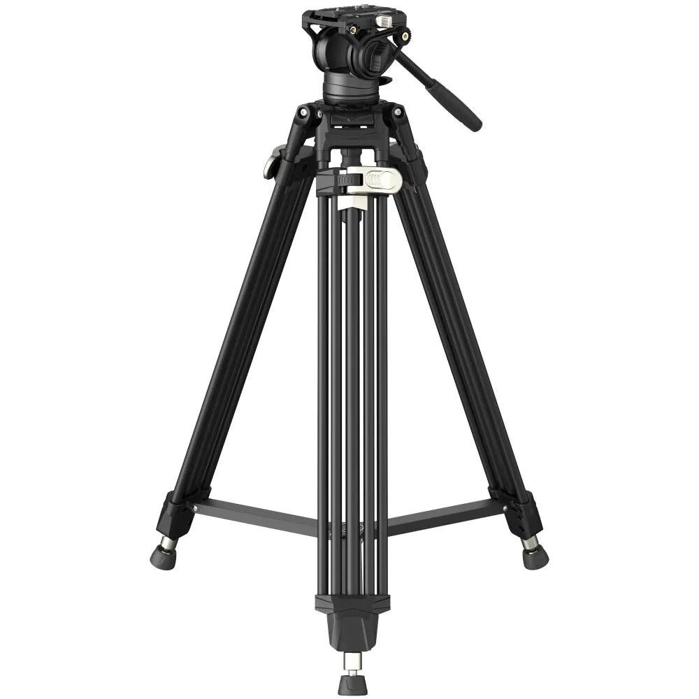 SmallRig FreeBlazer AD-80 Heavy-Duty Aluminum Professional Tripod Kit with DH10 Fluid Video Head, 360° 90°/-65° Pan & Tilt Control, Manfrotto and DJU RS Quick Release Plates, 191cm Max Adjustable Height, 8kg Max Load Capacity | 4163