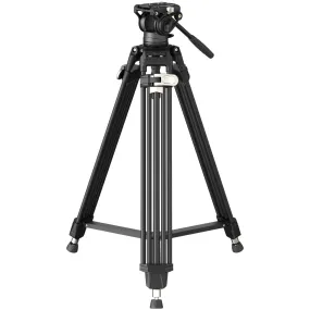 SmallRig FreeBlazer AD-80 Heavy-Duty Aluminum Professional Tripod Kit with DH10 Fluid Video Head, 360° 90°/-65° Pan & Tilt Control, Manfrotto and DJU RS Quick Release Plates, 191cm Max Adjustable Height, 8kg Max Load Capacity | 4163