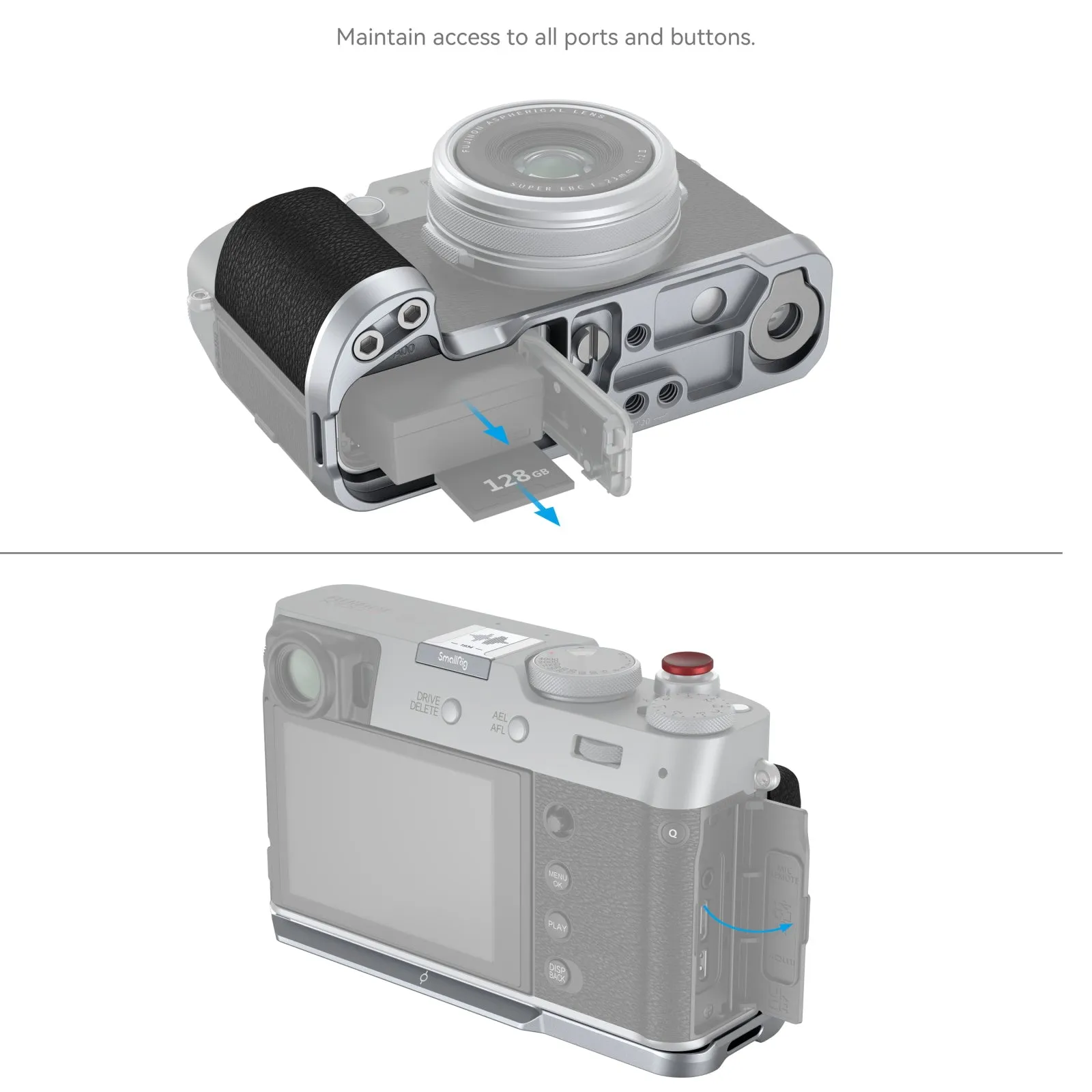 SmallRig L-Shape Grip for FUJIFILM X100VI/X100V (Silver)