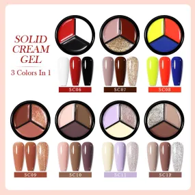 Solid Cream Gel Polish 3 Colours in 1 Born Pretty
