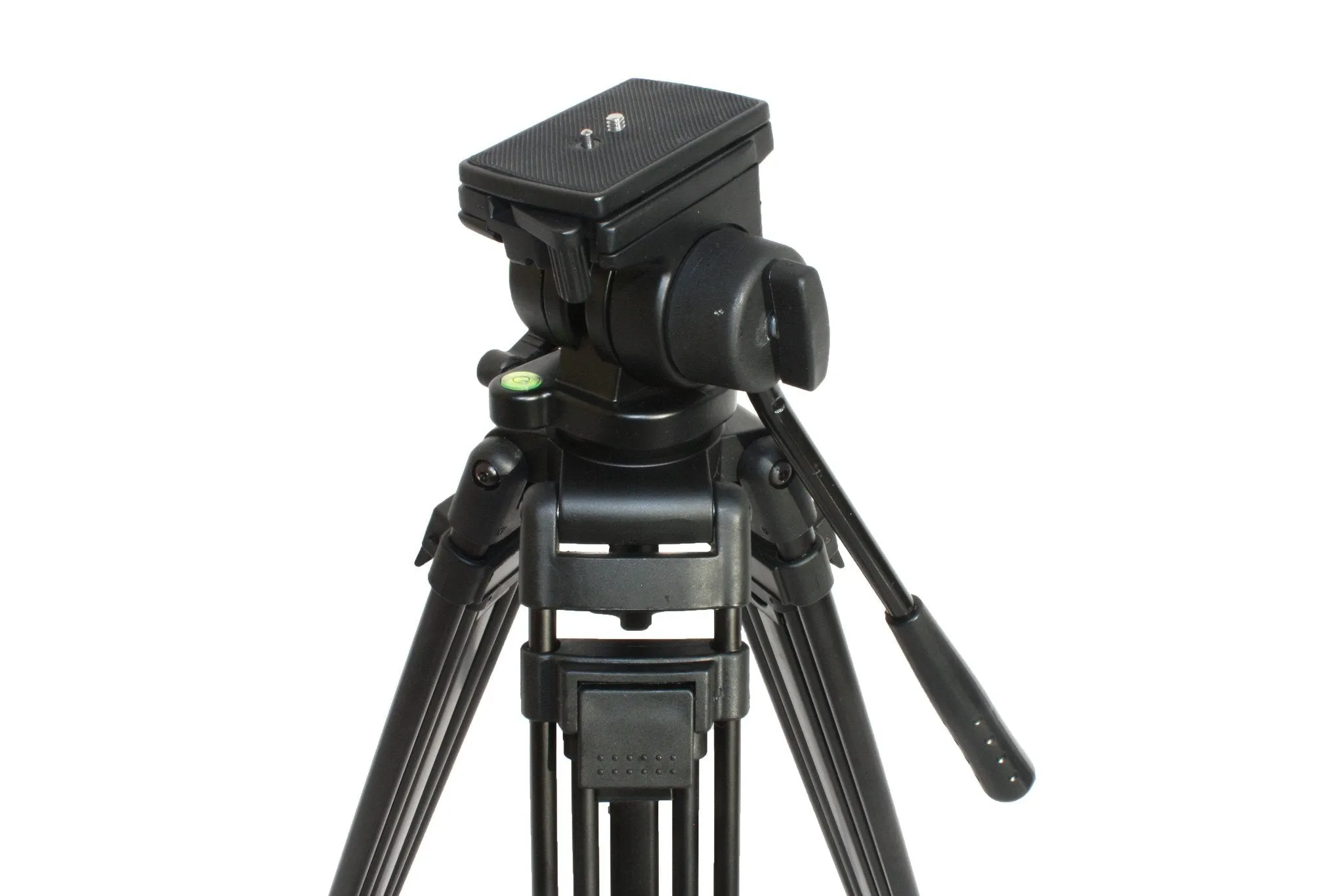 SOMITA PROFESSIONAL VIDEO TRIPOD ST-650, 65MM BOWL, 62 INCH HEIGHT, WITH 2 QUICK RELEASE PLATES, FLUID HEAD, AND TRAVEL BAG