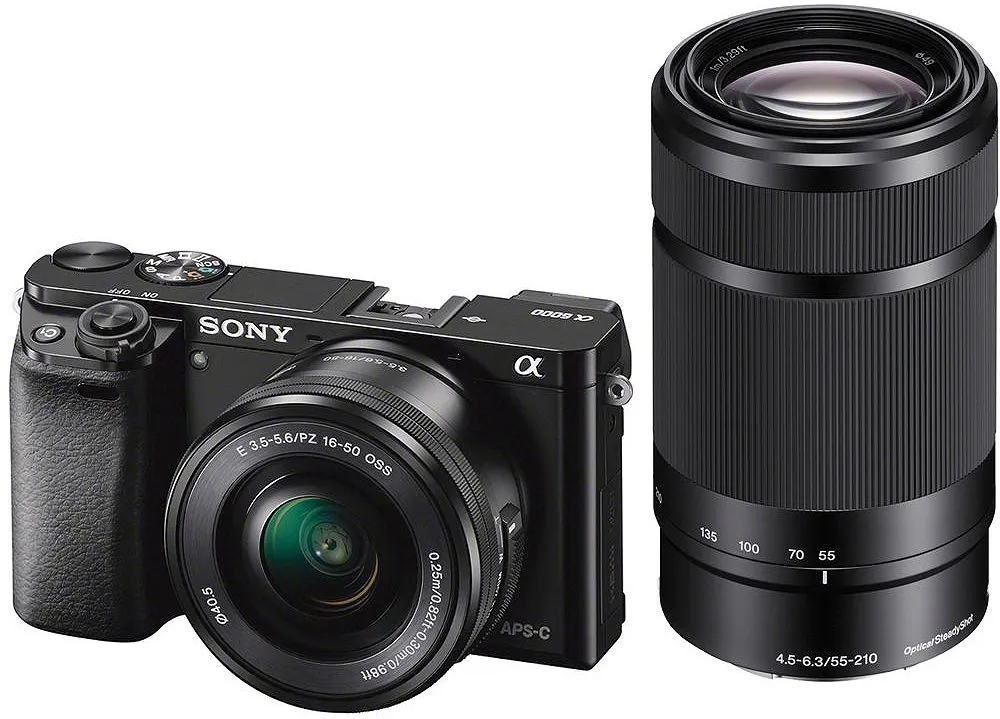 Sony Alpha a6000 Mirrorless Digital Camera With 16-50mm And 55-210mm Lens Kit - ILCE-6000Y/B