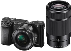 Sony Alpha a6000 Mirrorless Digital Camera With 16-50mm And 55-210mm Lens Kit - ILCE-6000Y/B