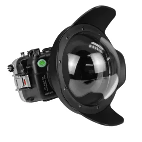 Sony ZV-E1 40M/130FT Underwater camera housing  with 8" Dome port V.11 for Sony FE 16-35mm F2.8 GM (Zoom gear included).