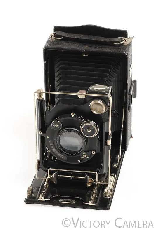 Steinheil Munchen 6x7 Folder Camera w/ 13.5cm f4.5 Unofokal Lens