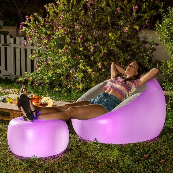 Stool "Pulight" with LED lighting - inflatable &amp; floatable