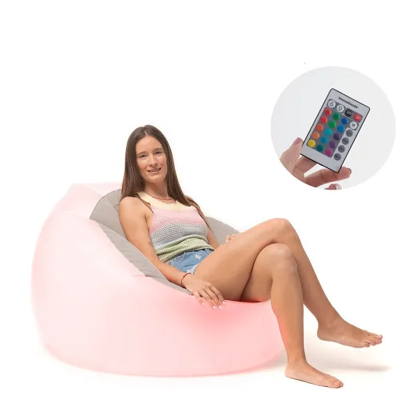 Stool "Pulight" with LED lighting - inflatable &amp; floatable