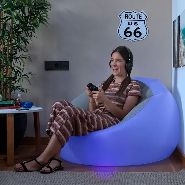 Stool "Pulight" with LED lighting - inflatable &amp; floatable