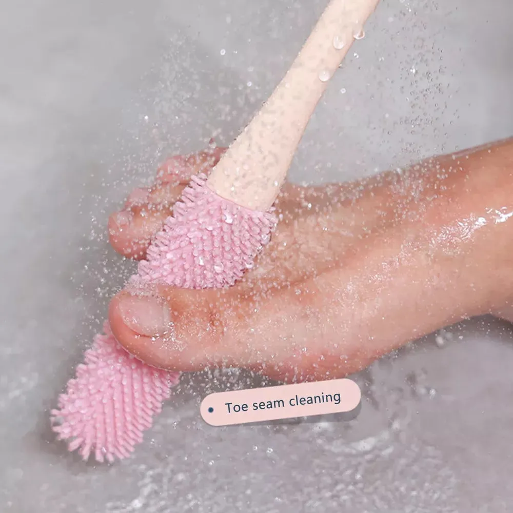 Toe Gap Cleaning Brush with Long Handle Gray-1 Set (Cleaning Brush   Anti-Itch Brush)