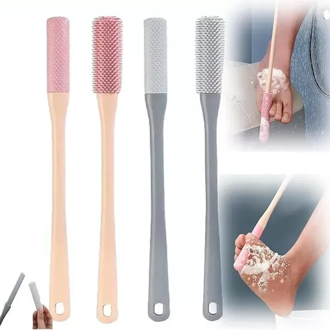 Toe Gap Cleaning Brush with Long Handle Gray-1 Set (Cleaning Brush   Anti-Itch Brush)