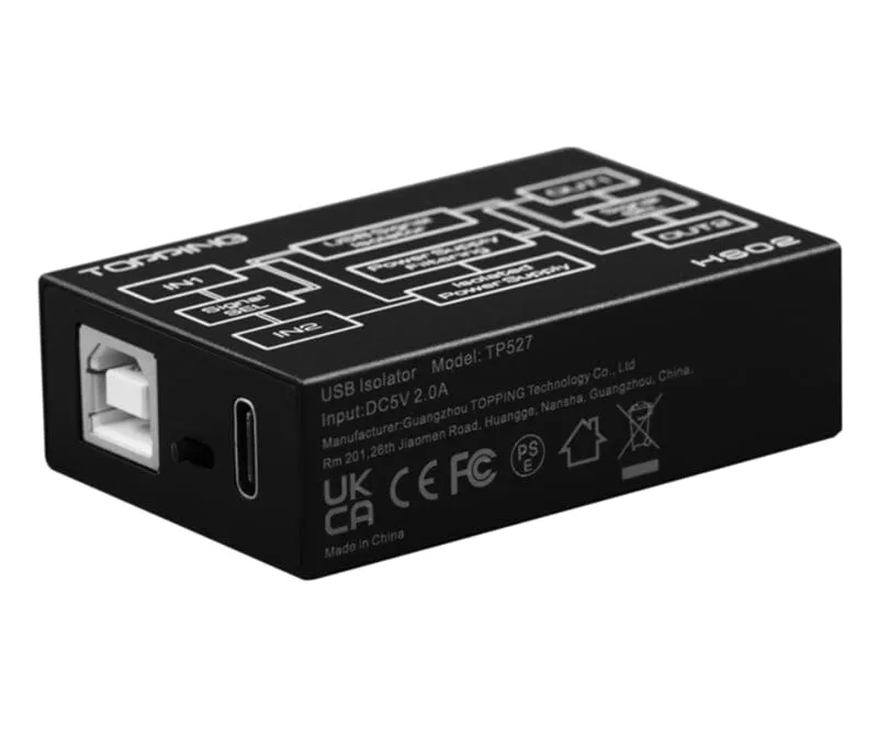 TOPPING HS02 USB2.0 High Performance High Compatibility Low Latency Audio Isolator