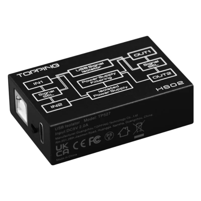 TOPPING HS02 USB2.0 High Performance High Compatibility Low Latency Audio Isolator