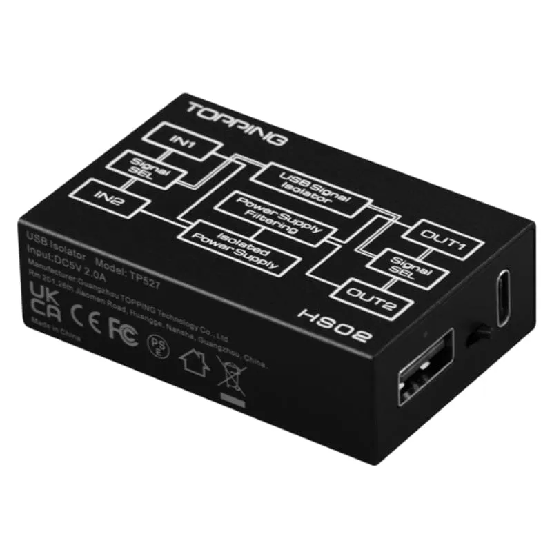 TOPPING HS02 USB2.0 High Performance High Compatibility Low Latency Audio Isolator