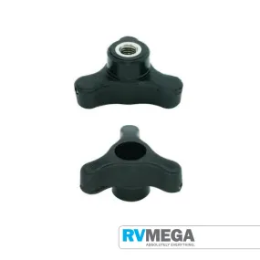 Tri Knob 1/4" BSW Internal Thread Each