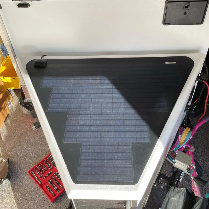 TurtleBack Expedition Trailers Storage Box Lensun 62W Flexible Solar Panel