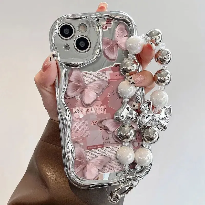 Uakiss China-Chic Butterfly Phone Case For iPhone 14 Pro Max 15 11 12 13 XR 8 7 Plus X XS SE 2020 2022 Soft Silicone Cover