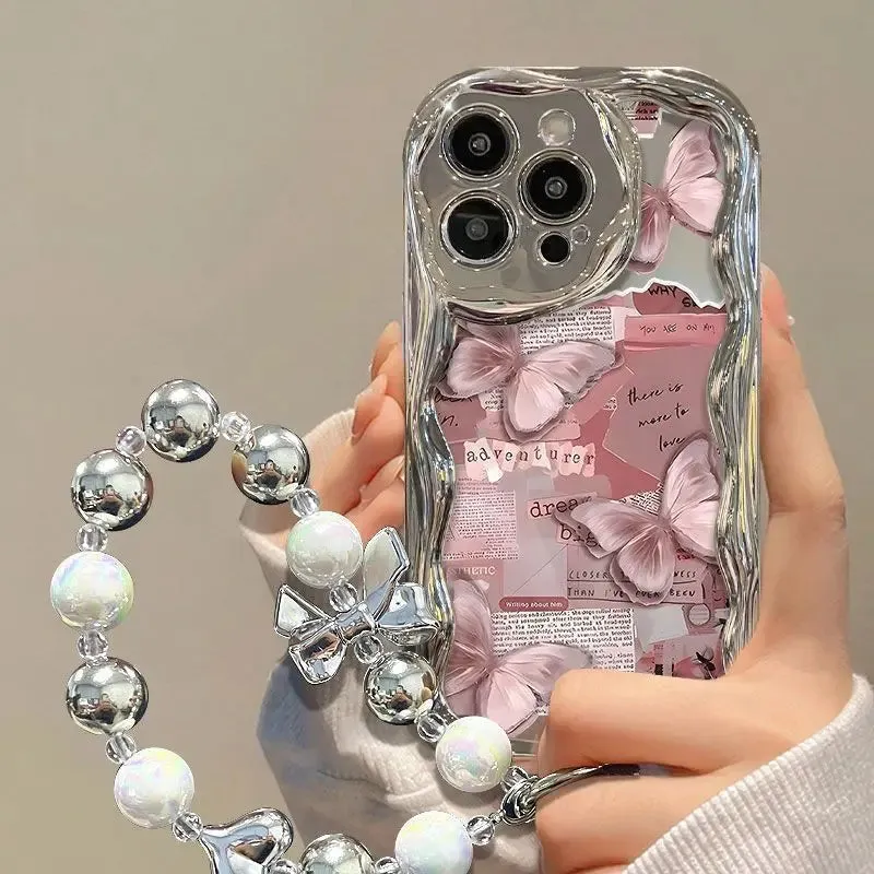 Uakiss China-Chic Butterfly Phone Case For iPhone 14 Pro Max 15 11 12 13 XR 8 7 Plus X XS SE 2020 2022 Soft Silicone Cover