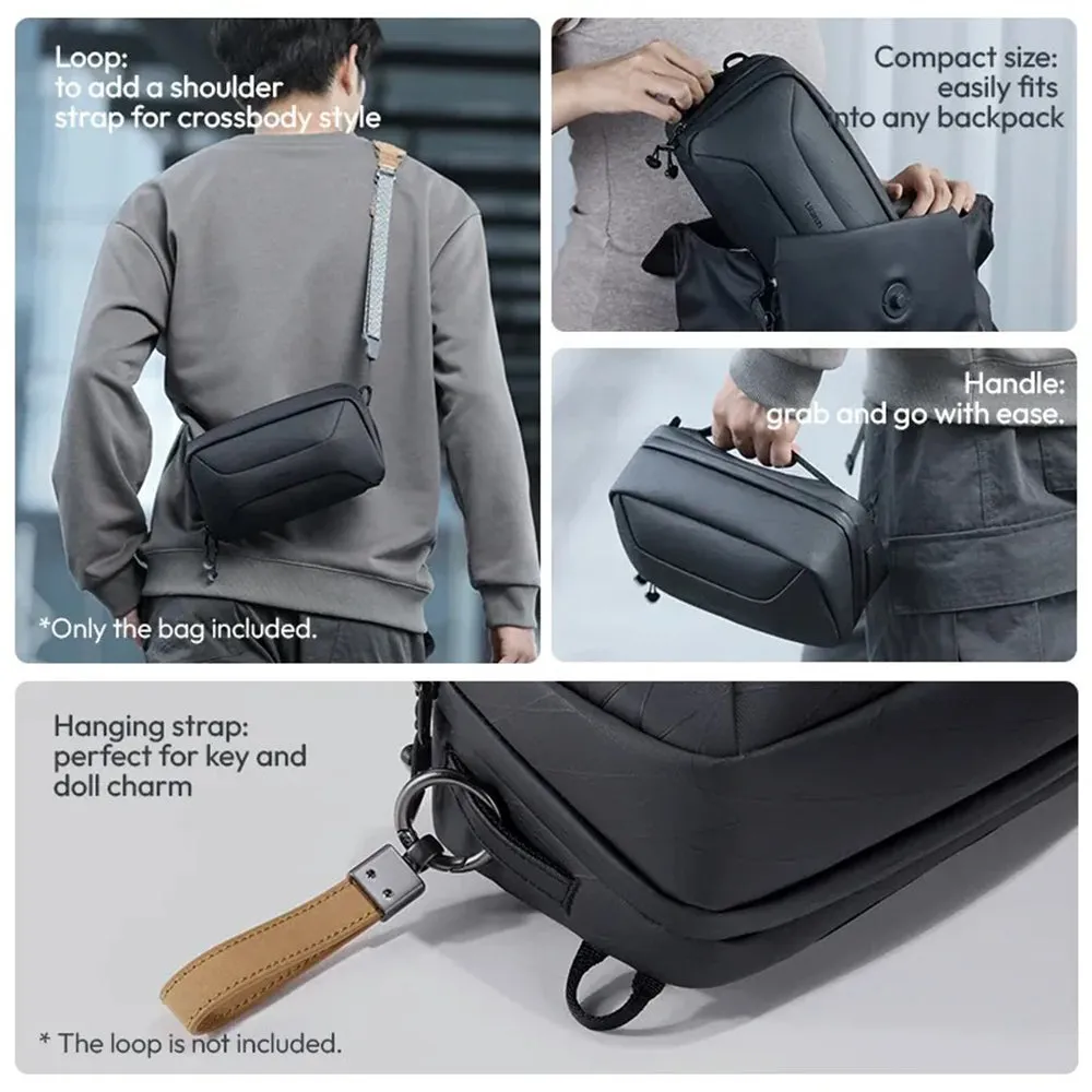 Ulanzi BT02 Multi Compartment Organizer Waterproof Storage Bag with Magnetic Snap Interior Dividers and Glow in the Dark Zipper Pulls for Camera Accessories and Other Gadgets