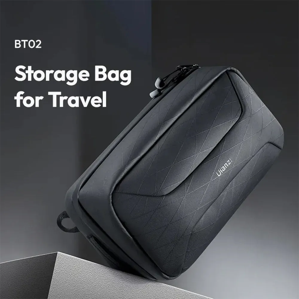 Ulanzi BT02 Multi Compartment Organizer Waterproof Storage Bag with Magnetic Snap Interior Dividers and Glow in the Dark Zipper Pulls for Camera Accessories and Other Gadgets