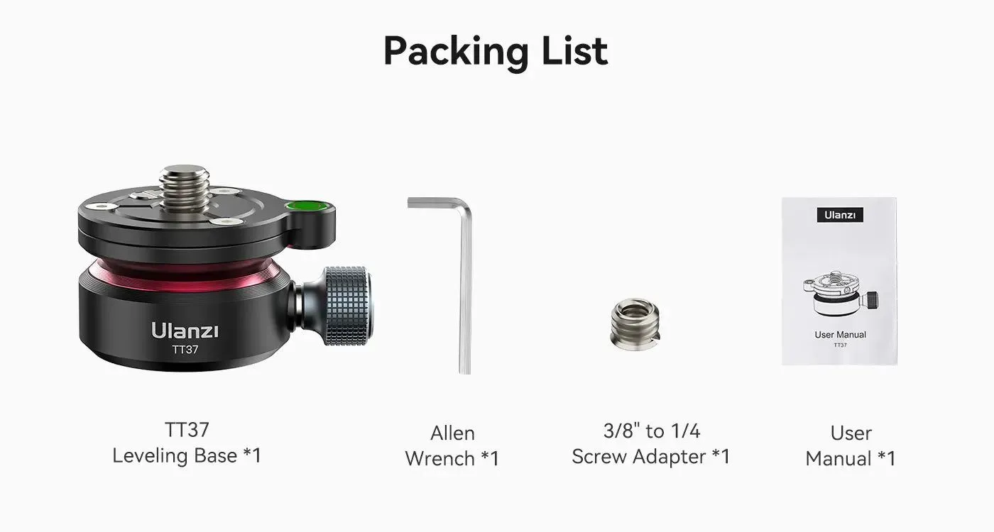 Ulanzi TT37 Mini Leveling Base for Tripod Head T065GBB1