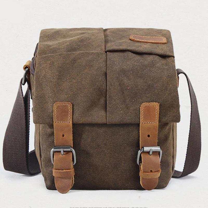Unisex Waterproof Waxed Canvas DSLR/SLR Bag Case Compact Camera Bag
