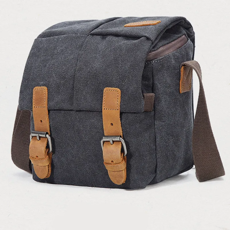 Unisex Waterproof Waxed Canvas DSLR/SLR Bag Case Compact Camera Bag