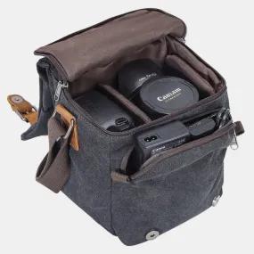 Unisex Waterproof Waxed Canvas DSLR/SLR Bag Case Compact Camera Bag