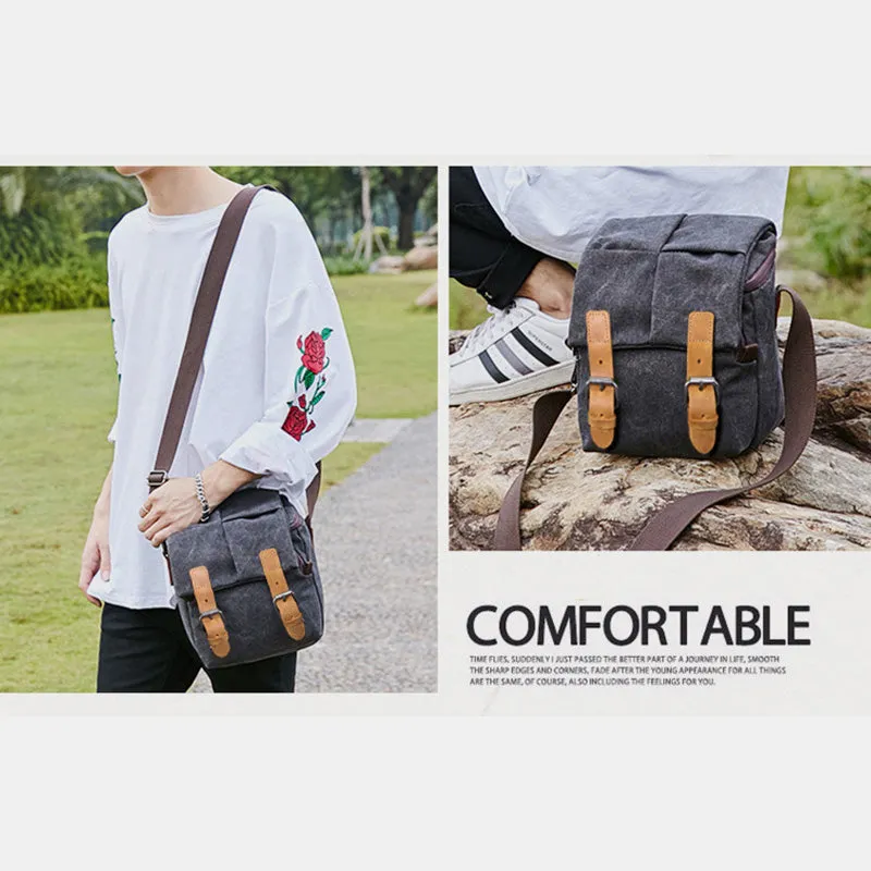 Unisex Waterproof Waxed Canvas DSLR/SLR Bag Case Compact Camera Bag