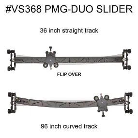 VS368 DUO Dual Track Video Slider 36" Straight & 8 ft Curve Track
