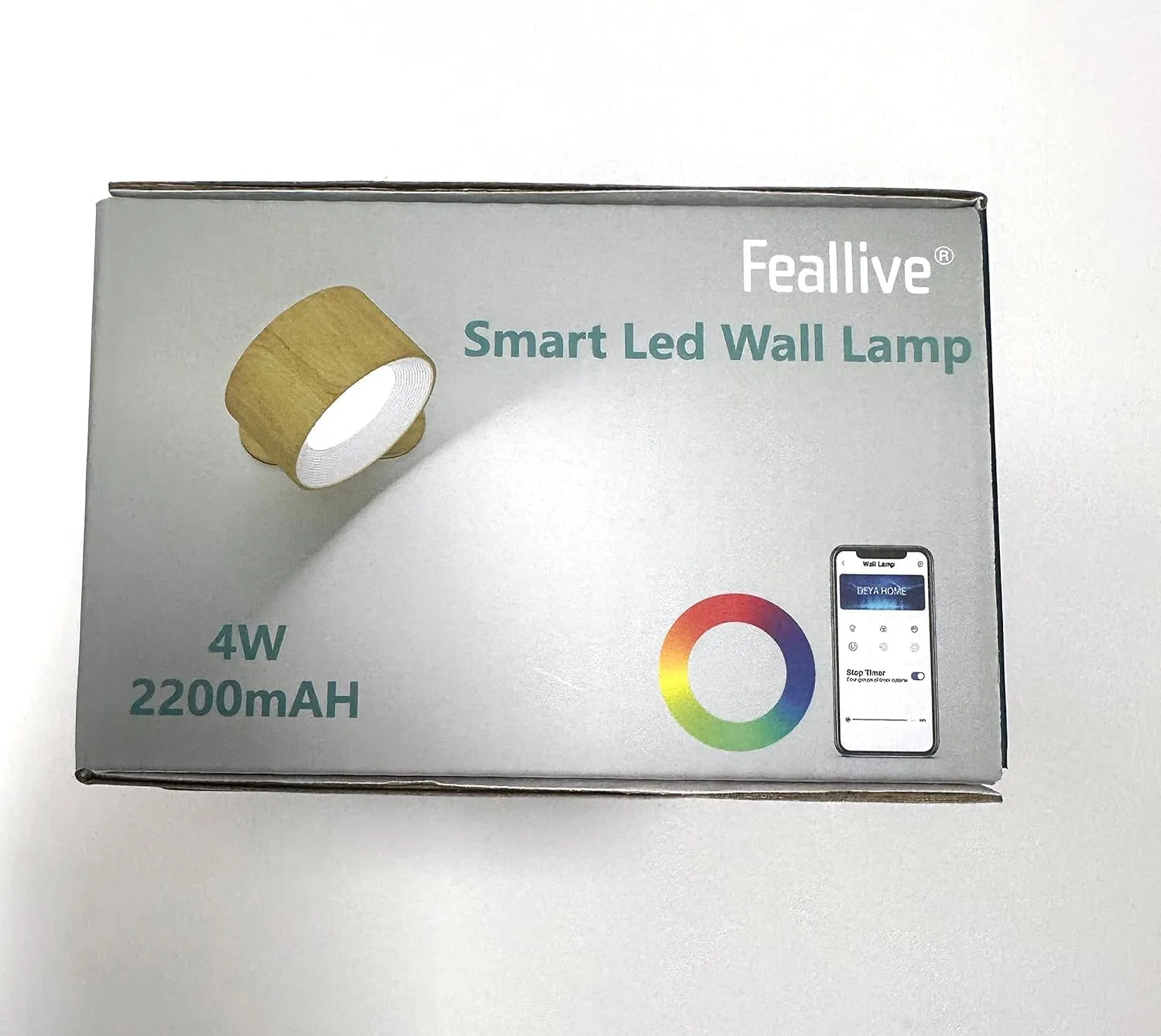 Wall Light Indoor, Wall Lamp Dimmable with Battery with USB Charging Port, Smart Wall Lamp Touch Control 3 Brightness Levels 16 Million Colours 360° Rotatable for Living Room (Black Colorful Light)