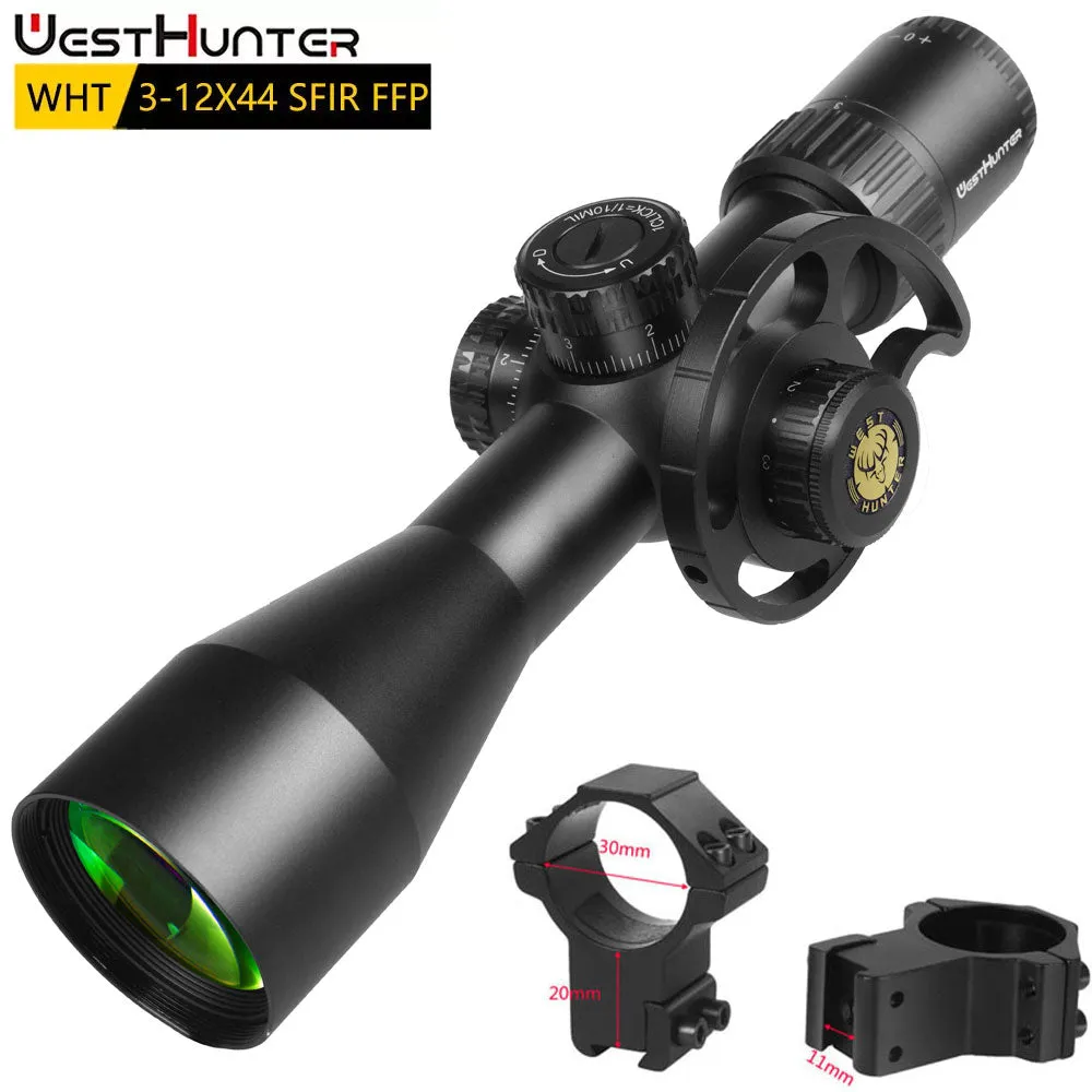 WESTHUNTER WHT 3-12X44 SFIR FFP First Focal Plane Compact Scope