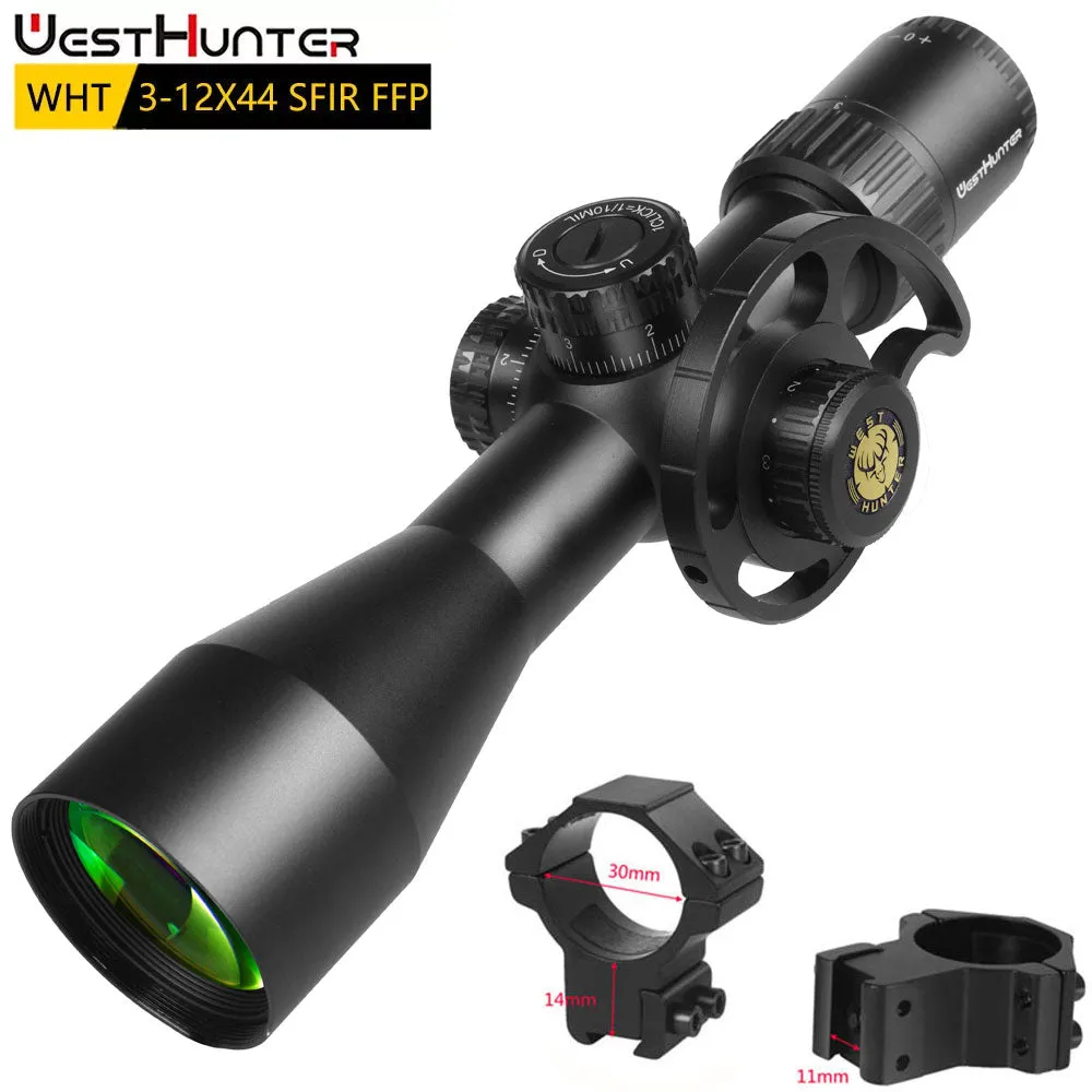 WESTHUNTER WHT 3-12X44 SFIR FFP First Focal Plane Compact Scope