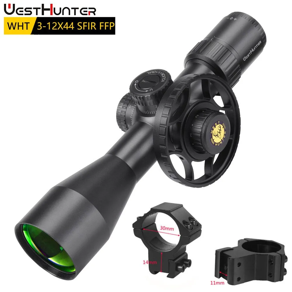 WESTHUNTER WHT 3-12X44 SFIR FFP First Focal Plane Compact Scope