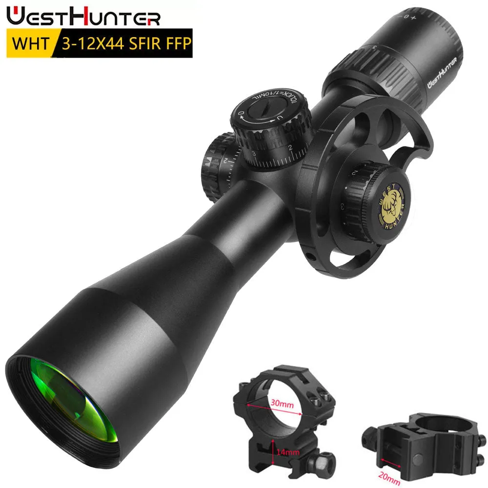 WESTHUNTER WHT 3-12X44 SFIR FFP First Focal Plane Compact Scope