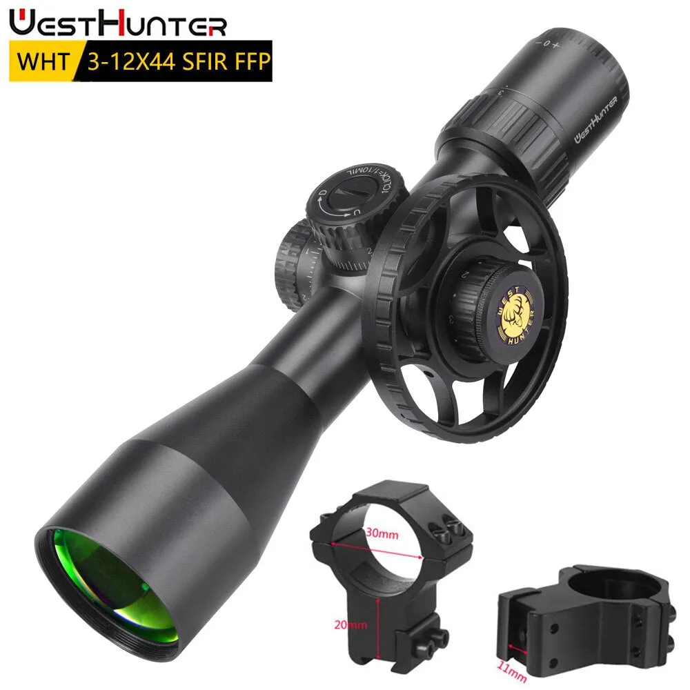 WESTHUNTER WHT 3-12X44 SFIR FFP First Focal Plane Compact Scope
