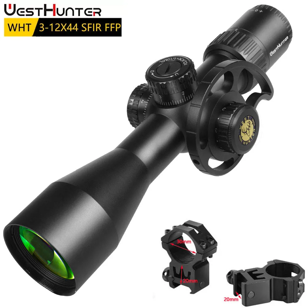 WESTHUNTER WHT 3-12X44 SFIR FFP First Focal Plane Compact Scope