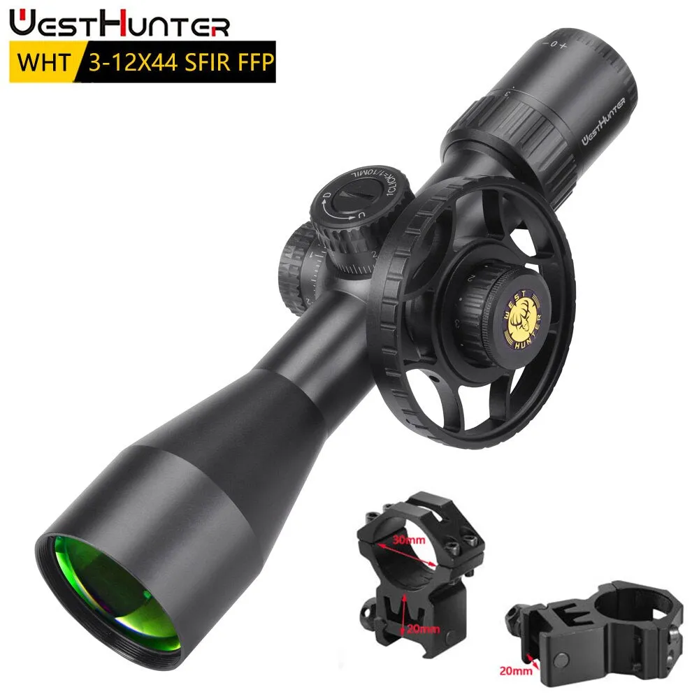 WESTHUNTER WHT 3-12X44 SFIR FFP First Focal Plane Compact Scope
