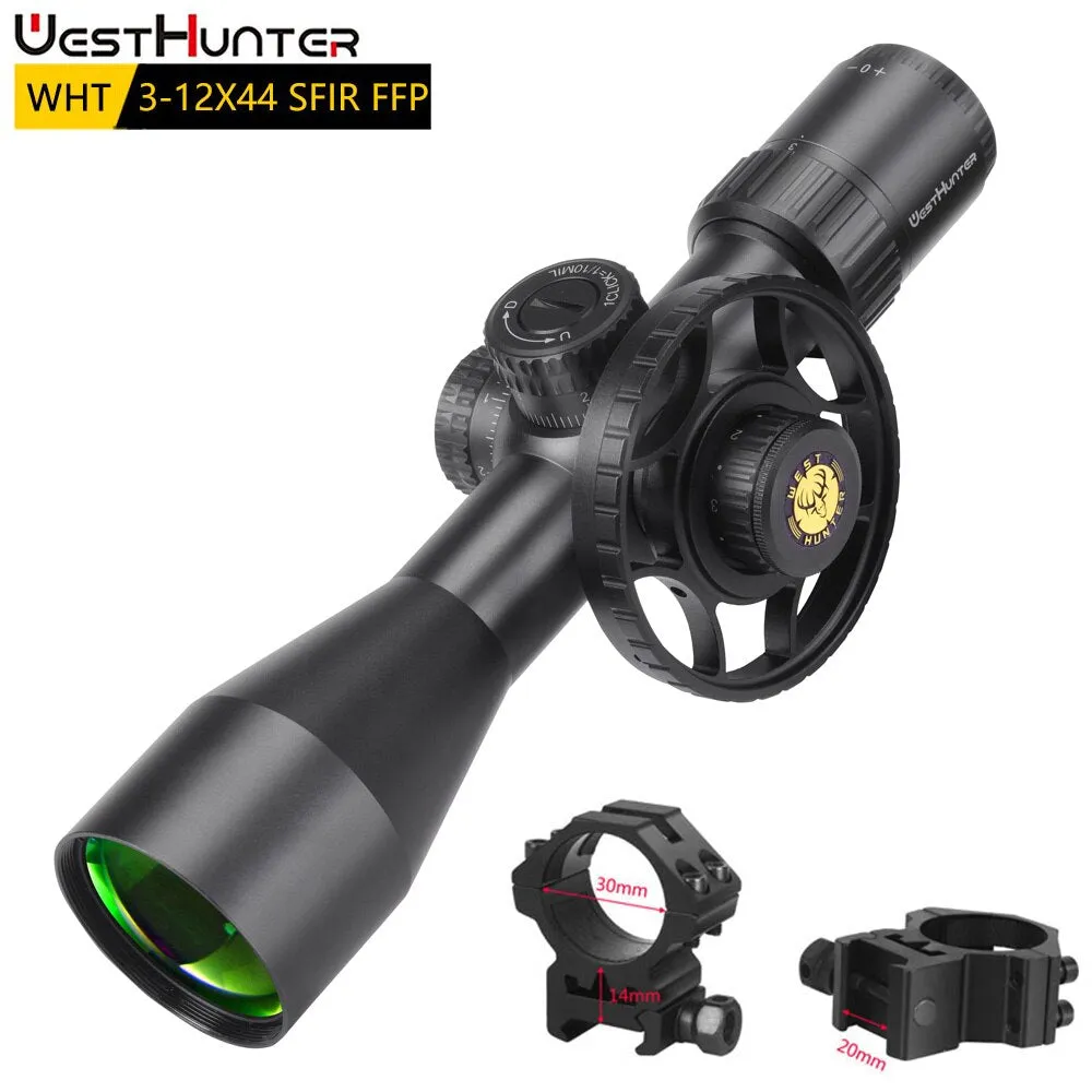WESTHUNTER WHT 3-12X44 SFIR FFP First Focal Plane Compact Scope