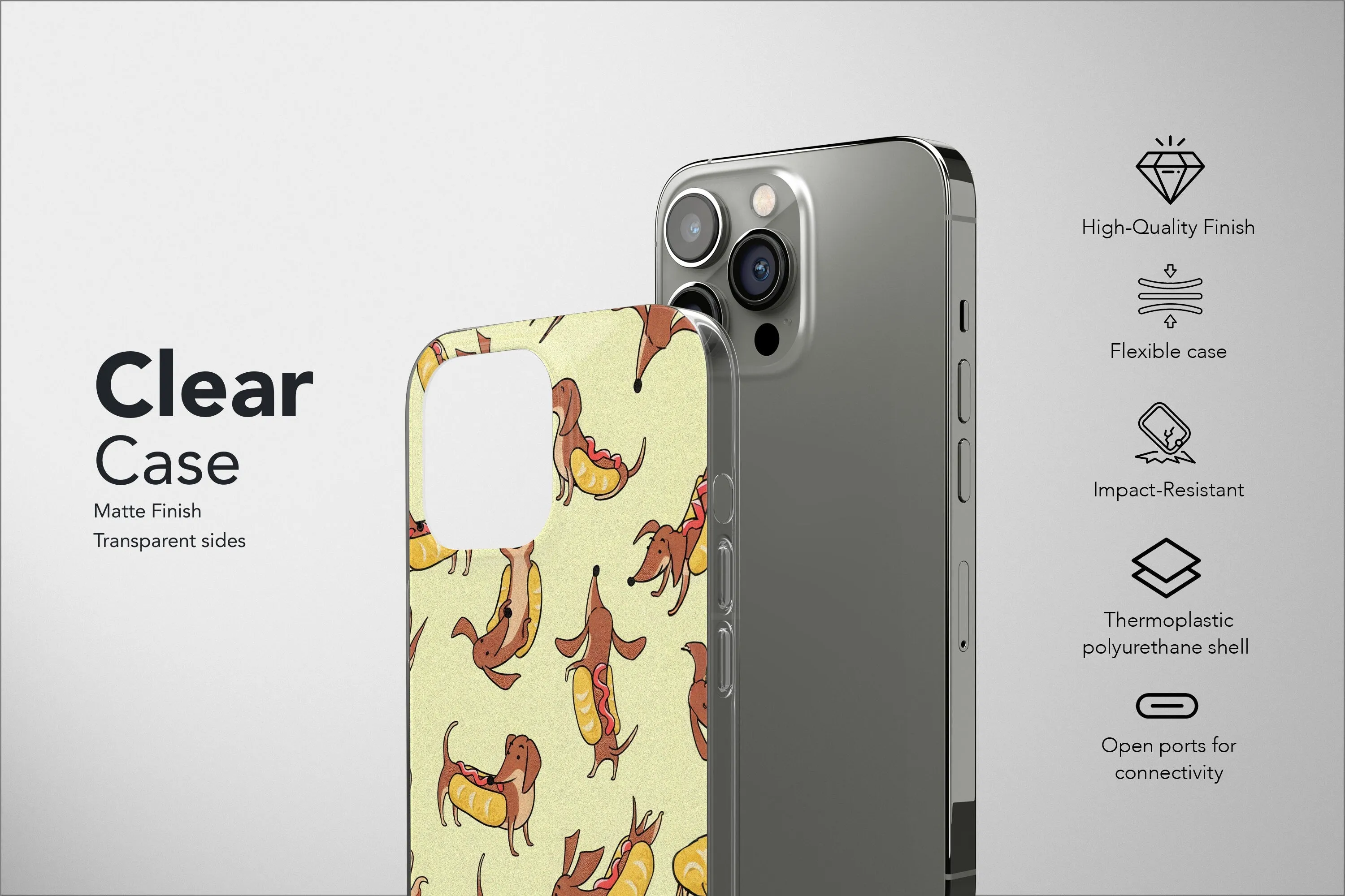 Wiener Sausage Dog Phone Case Animal Aesthetic Cover