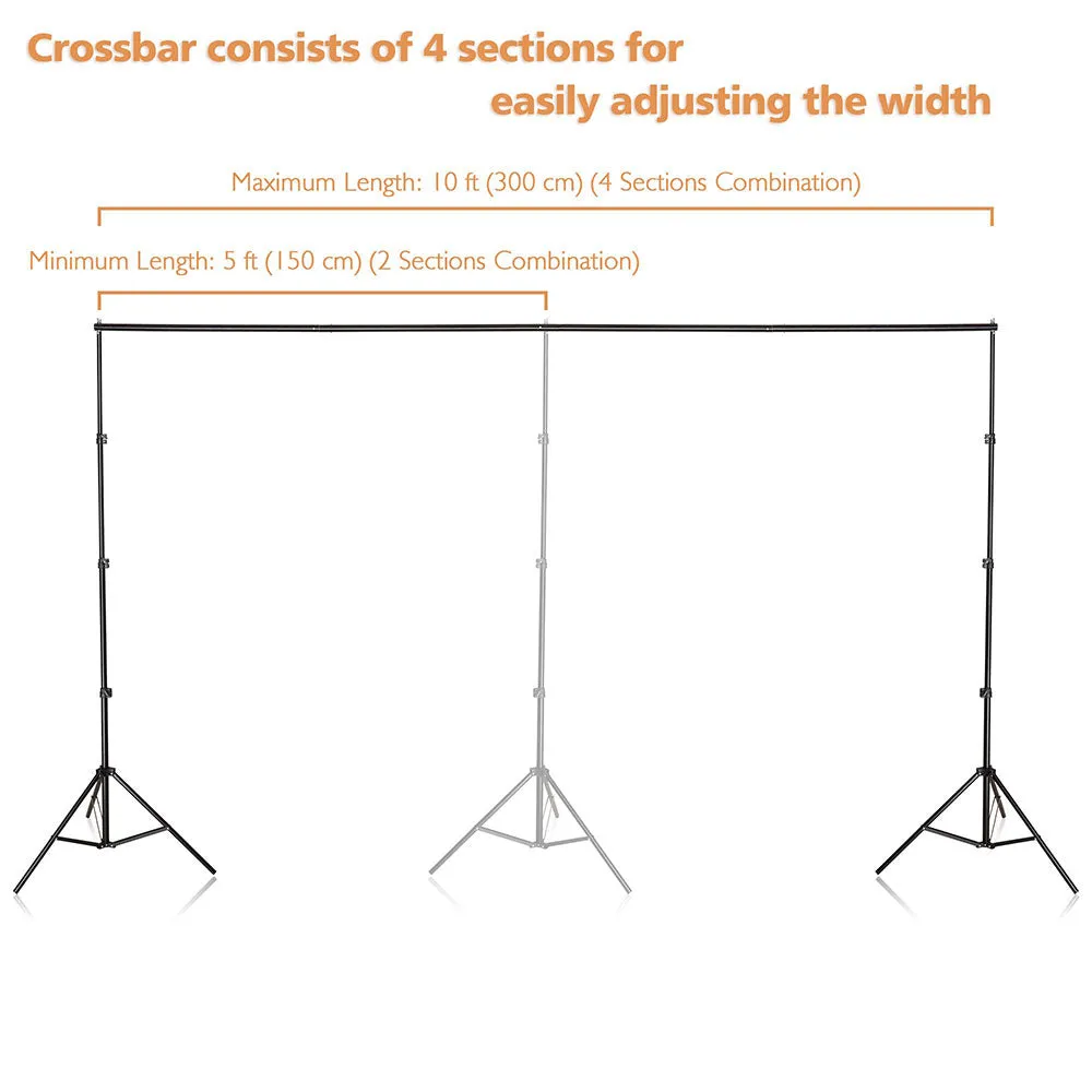Yescom 10'x 8' 6" Adjustable Photography Background Support