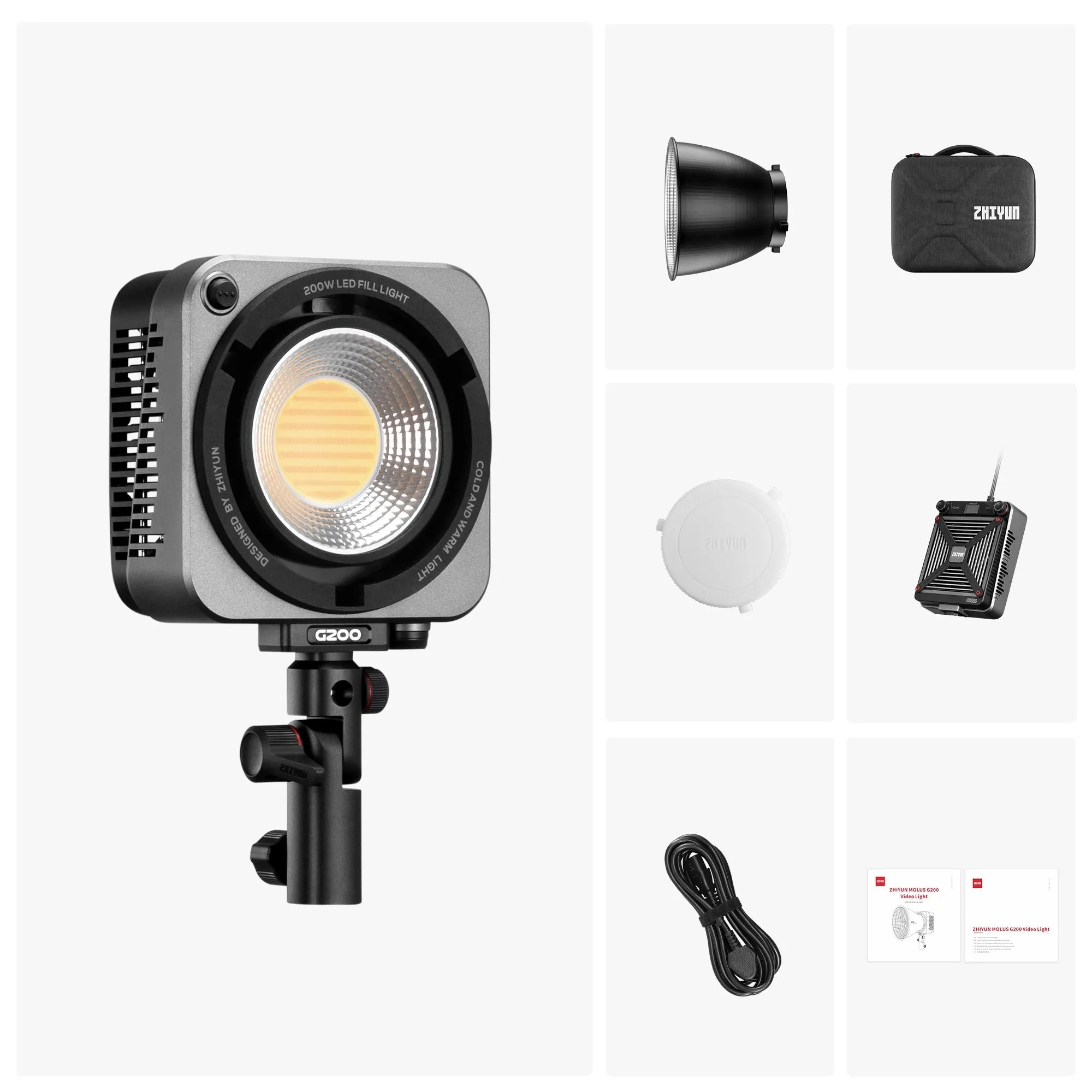 Zhiyun Molus G200 Bi-Colour 200W COB LED Video Light (Up to 300W)